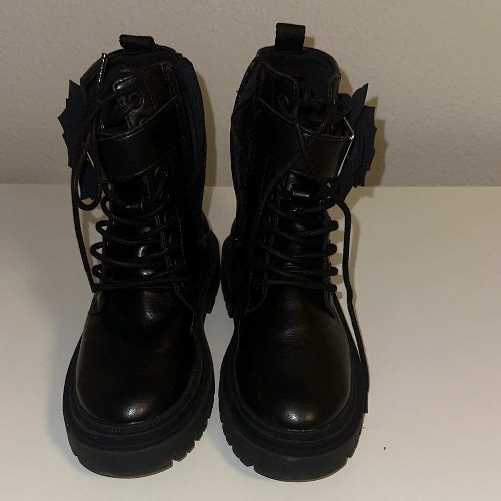 Zara Black Kids Combat Boots
